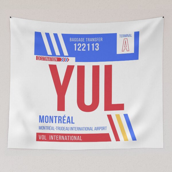 Item preview, Montreal (YUL) Airport Code Baggage Tag designed and sold by SLAG-Creative.