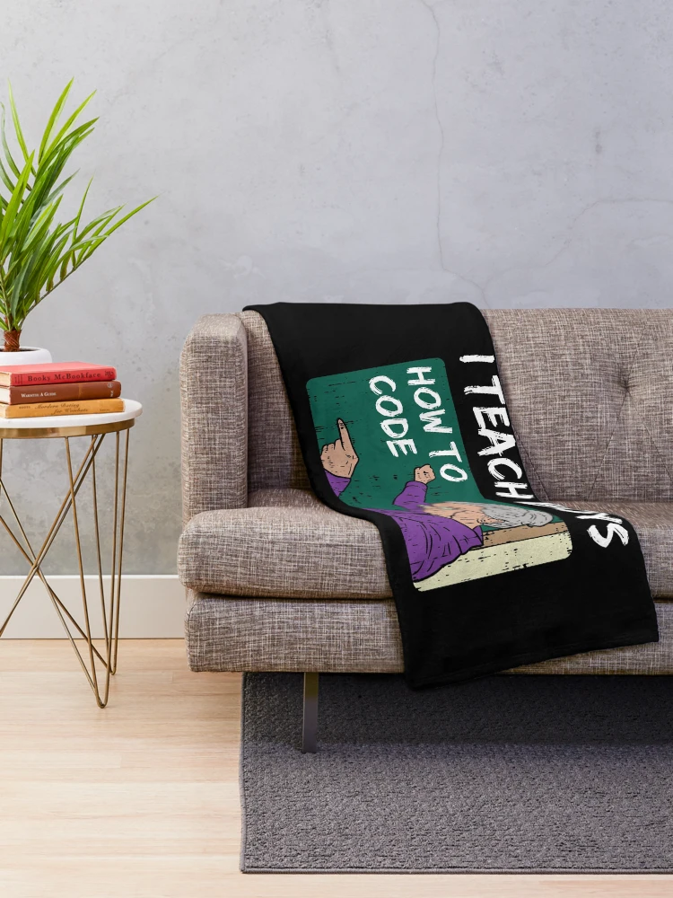 Thumbnail 2 of 6, Throw Blanket, Funny Software Developer and Computer Science Coder meme designed and sold by Rzelemenz.