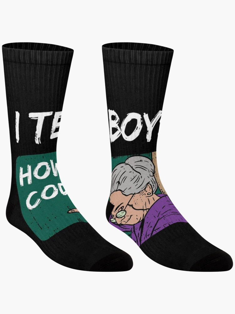 Thumbnail 3 of 5, Socks, Funny Software Developer and Computer Science Coder meme  designed and sold by Rzelemenz.