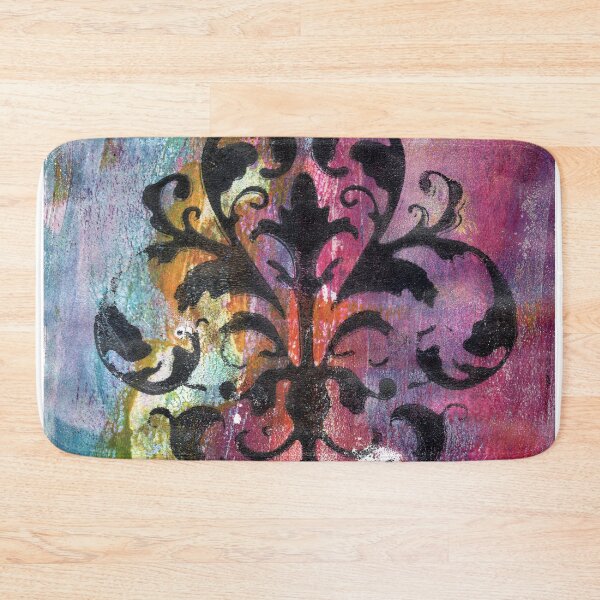 Item preview, "Rainbow Flourish" Gel Print Painting designed and sold by peonypours.