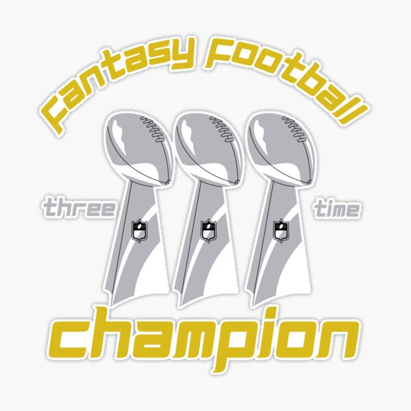 : Three Time Fantasy Football Champion T Shirt Champ