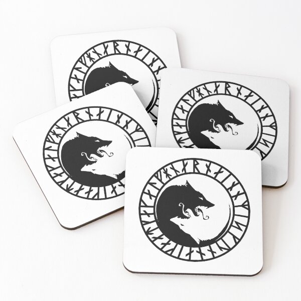 Item preview, Hati and Skoll with Runes designed and sold by Gralok.