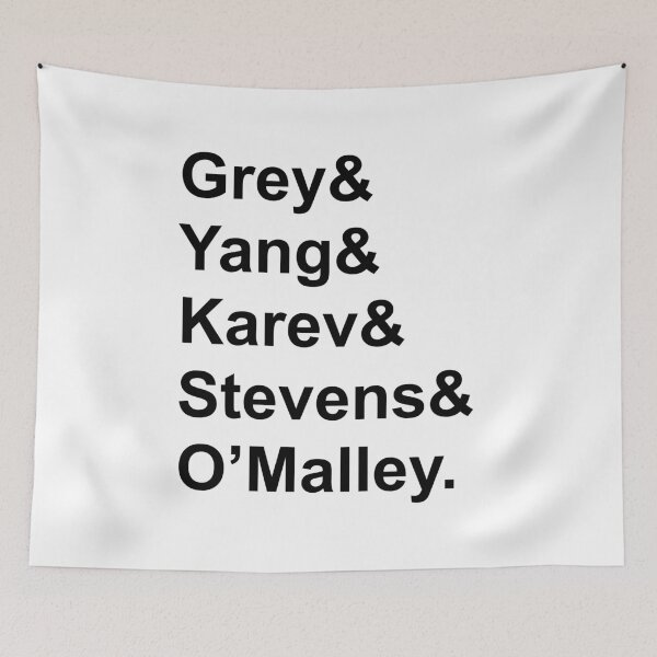 Item preview, Grey's Anatomy Names designed and sold by tuckerdags.