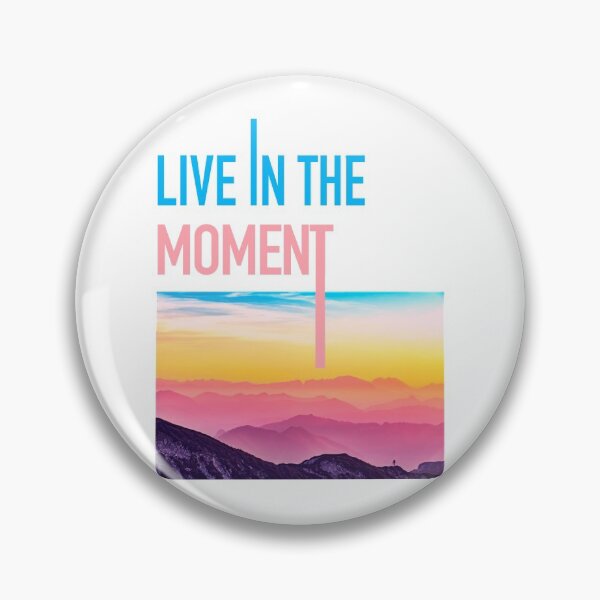Item preview, Live In The Moment - Soft Pastel Sunset Hiking designed and sold by Cute Designs Shop.