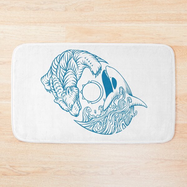 Item preview, Yin Yang Blue Orca and Bear designed and sold by Vancity Printees.