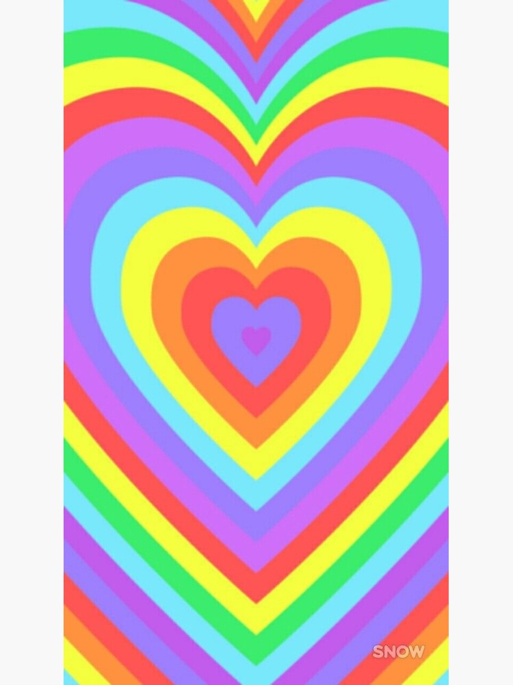 Rainbow y2k Aesthetic Hearts - Hearts - Posters and Art Prints