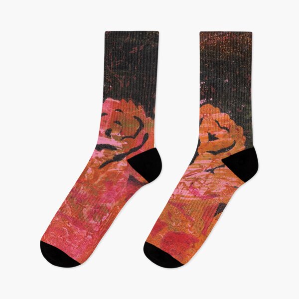 Item preview, "Grunge Roses" Gel Print Painting designed and sold by peonypours.