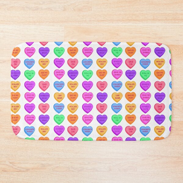 Item preview, Roller Skater Conversation Heart Candy Valentines Day Pattern designed and sold by Hotanist.