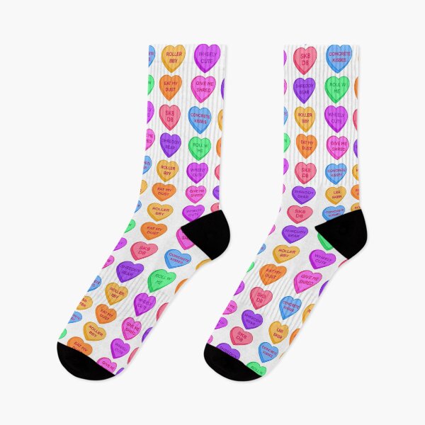 Item preview, Roller Skater Conversation Heart Candy Valentines Day Pattern designed and sold by Hotanist.