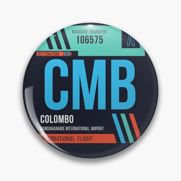Item preview, Colombo (CMB) Airport Code Baggage Tag designed and sold by SLAG-Creative.