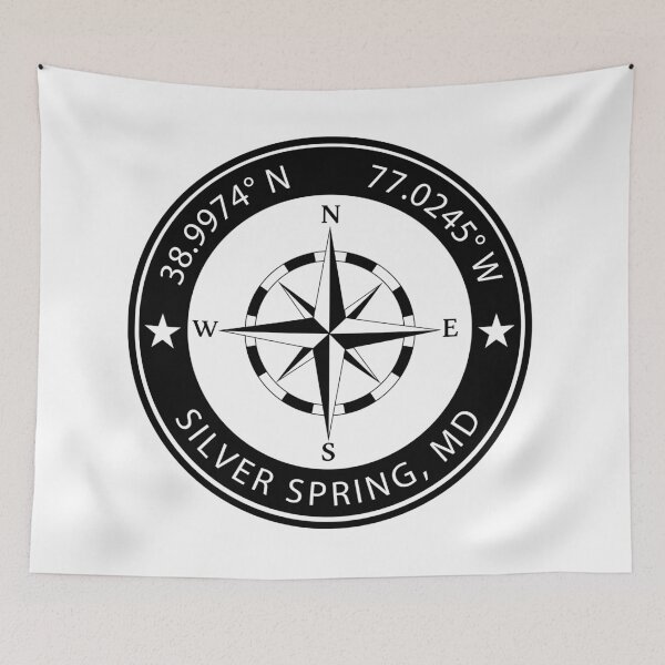 Item preview, Coordenadas geográficas de Silver Spring, Maryland designed and sold by TeeOhGraphics.