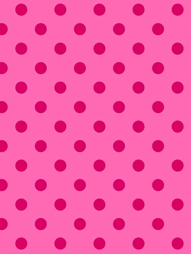 Large Dark Hot Pink Polka Dots on Light Hot Pink Mini Skirt for