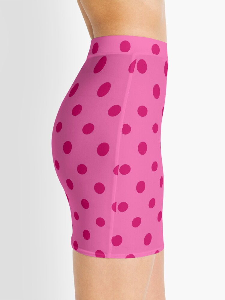 White skirt with pink polka outlet dots