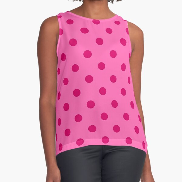 Morning Melodies Polka-Dot Tank Top- Pink & Off-White – The Pulse