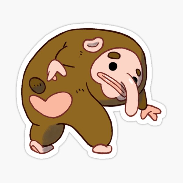 Brown Bloboon Sticker