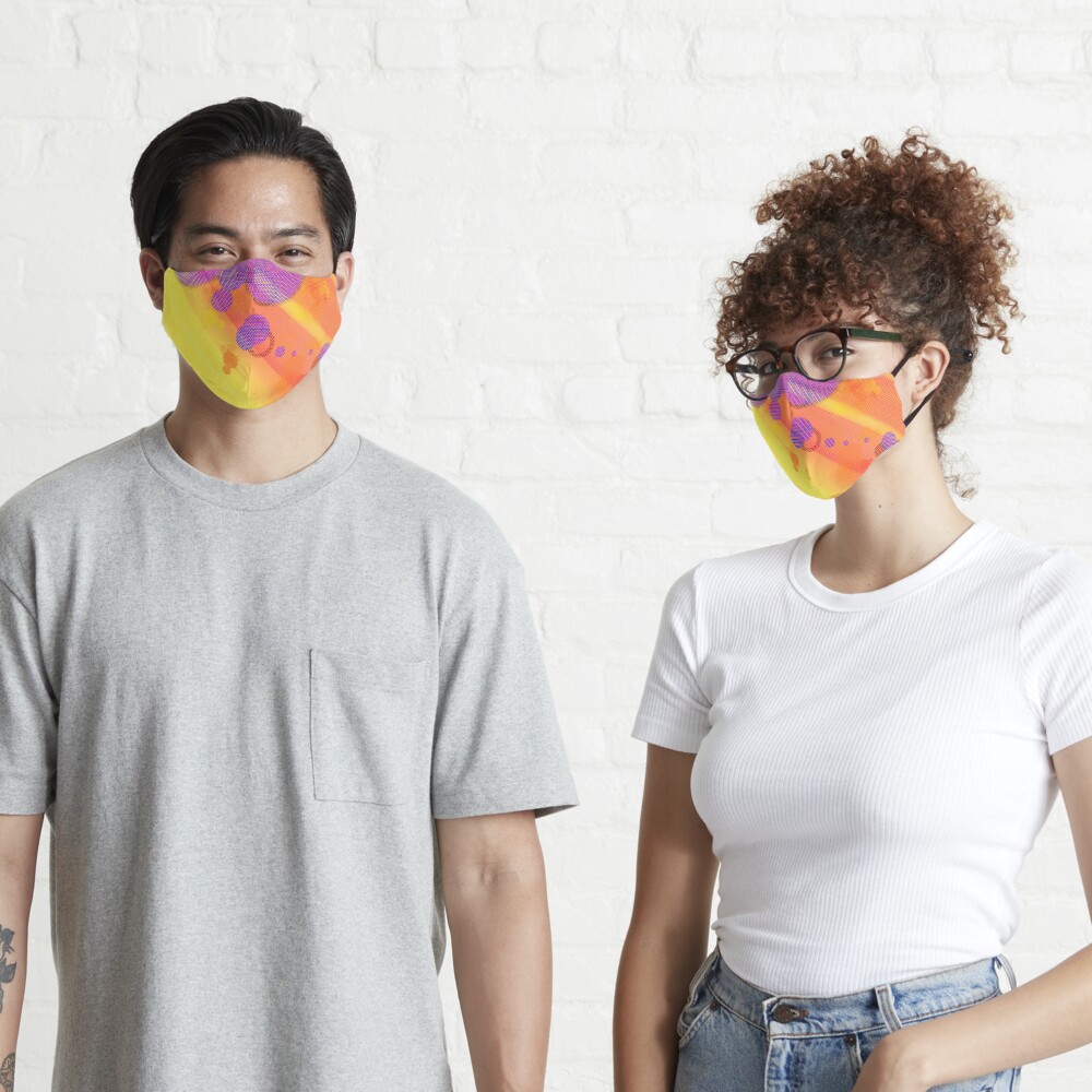 Summer Halftone Bubbles Mask