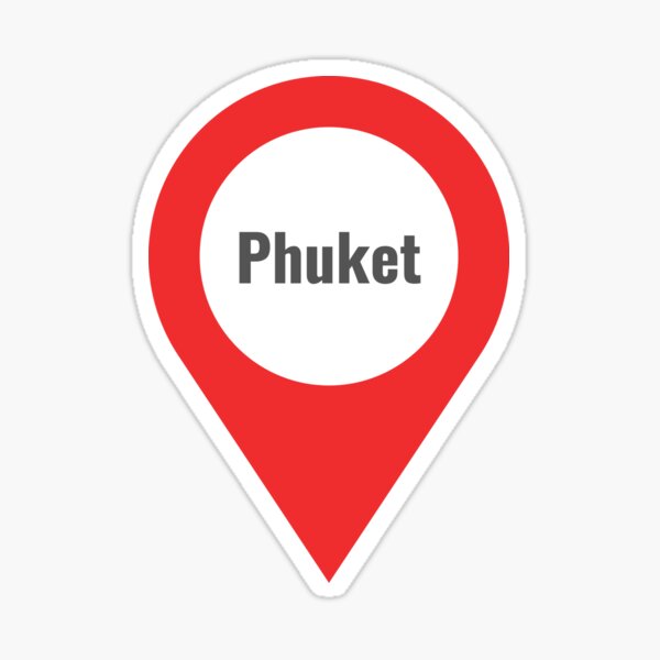 Item preview, Phuket - Location Tag (pink) designed and sold by CityCollection.