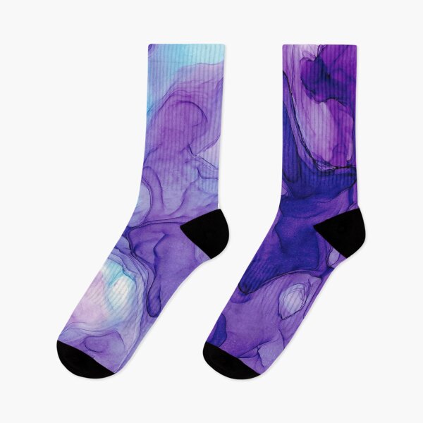 Item preview, Purple and Blue Abstract 131 Alcohol Ink Painting by Herzart designed and sold by herzart.