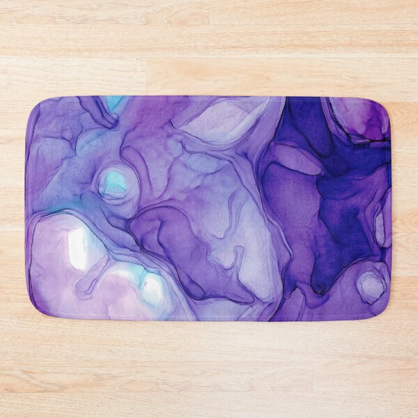 Item preview, Purple and Blue Abstract 131 Alcohol Ink Painting by Herzart designed and sold by herzart.
