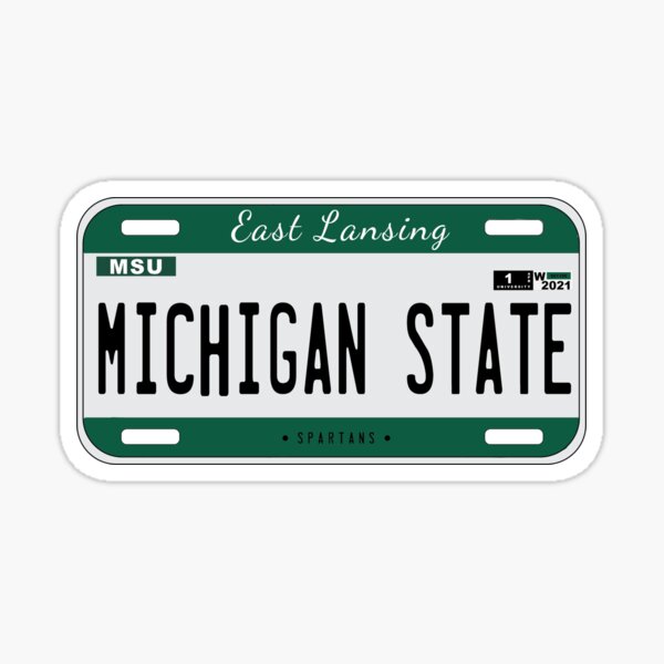 Michigan State License Plate Sticker