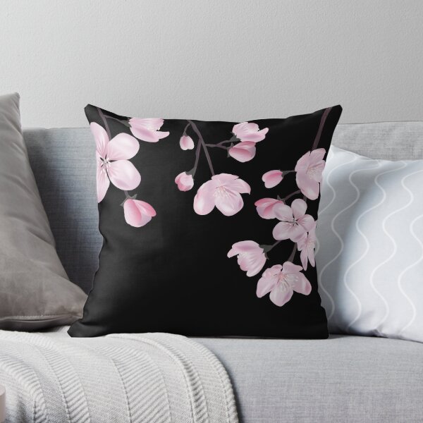 Cherry Blossom Pillow Sakura Kawaii Room Decor Pink Flower Cushions