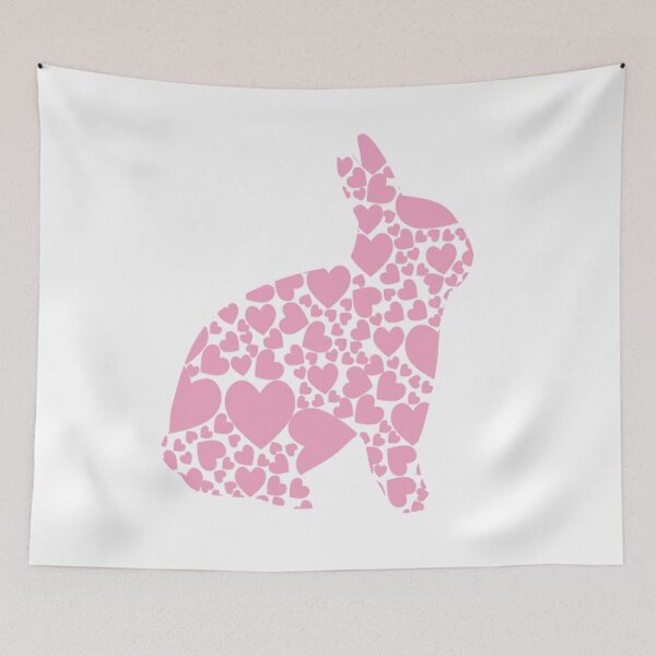 Item preview, Pink Hearts Rabbit designed and sold by customgiftstore.