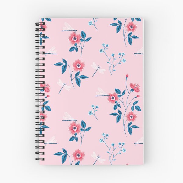 Artikelvorschau, Romantische rosa und blaue Blumen entworfen und verkauft von Katbydesign.