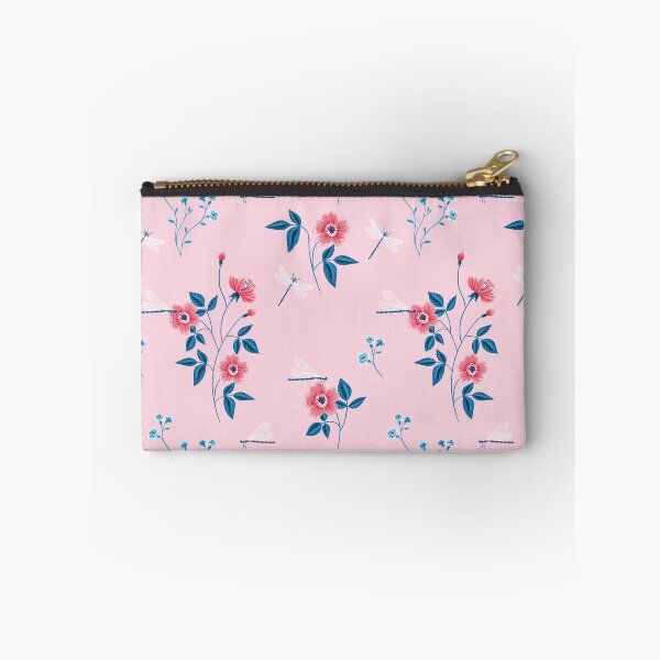 Item preview, Romantic pink and blue flowers designed and sold by Katbydesign.