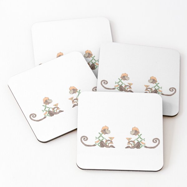 Item preview, watercolor chinoiserie chic monkey, chinoiserie chic pattern designed and sold by blackcatgraphic.