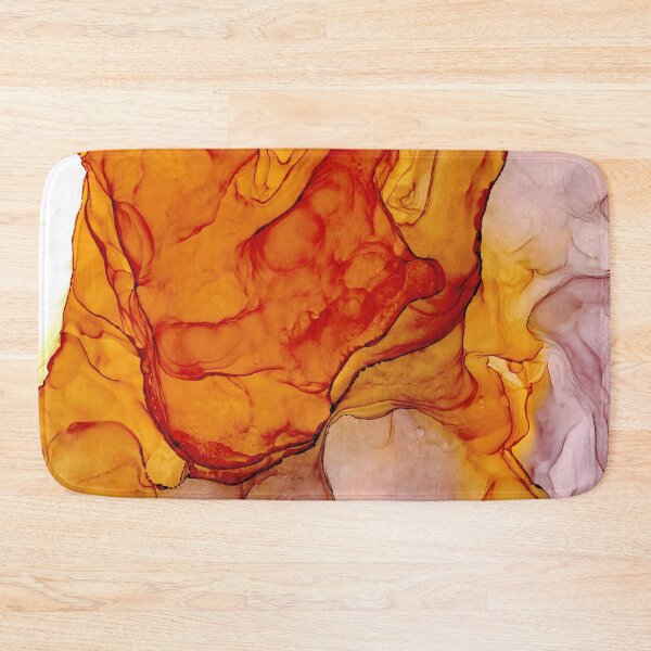 Item preview, Orange and Pink Abstract 131 Alcohol Ink Painting by Herzart designed and sold by herzart.