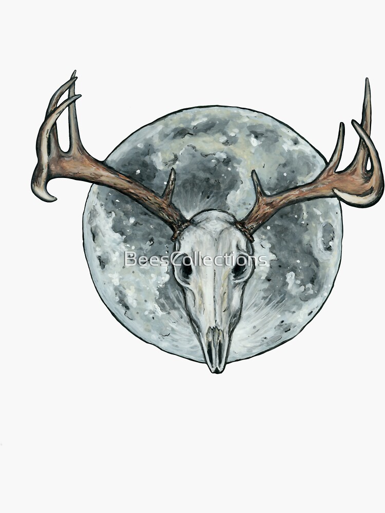 Buck Moon Sticker By Beescollections Redbubble 9514