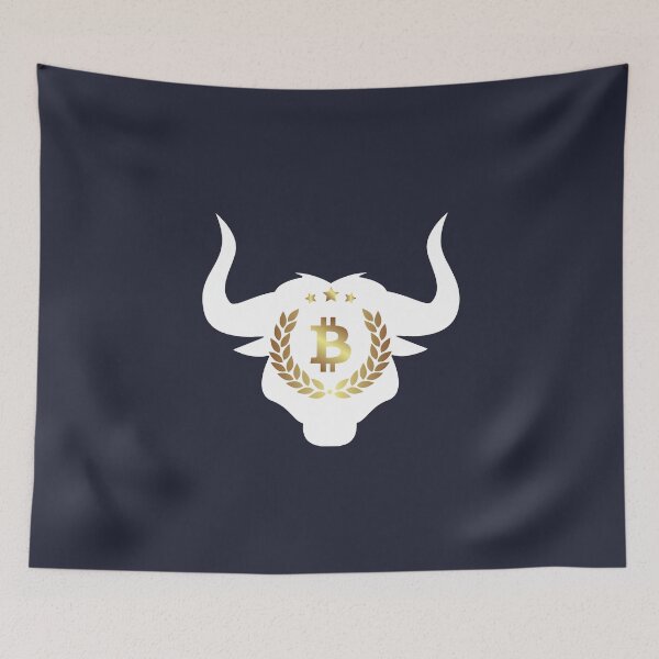 Item preview, bitcoin bull run navy blue background designed and sold by sex-sansbol.
