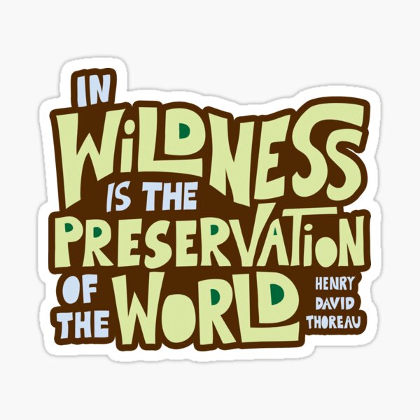 Thoreau's Wildness (regular) Sticker