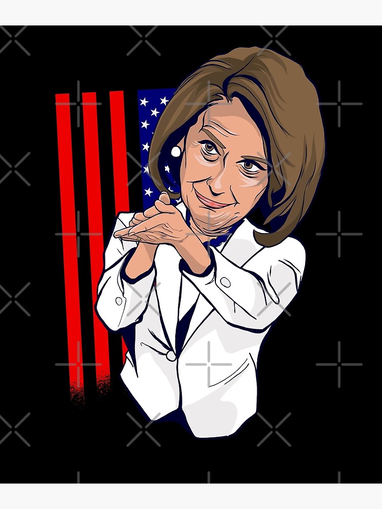 Nancy Pelosi Clapping Meme Poster For Sale By Gossiprag Redbubble
