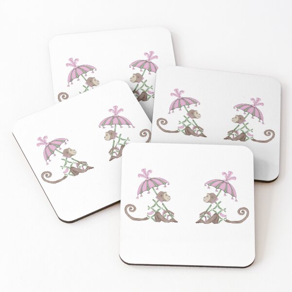 Item preview, watercolor chinoiserie chic monkey, chinoiserie chic pattern designed and sold by blackcatgraphic.