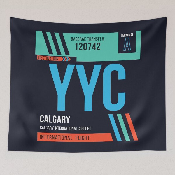 Item preview, Calgary (YYC) Airport Code Baggage Tag designed and sold by SLAG-Creative.