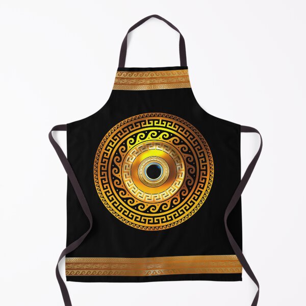 Item preview, Mati Evil Eye Golds Greek Keys designed and sold by Yiorgos Designs.
