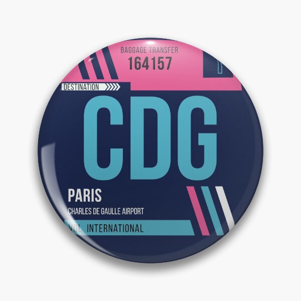 Artikelvorschau, Paris (CDG) Flughafencode Gepäckanhänger entworfen und verkauft von SLAG-Creative.