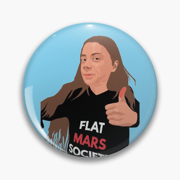 Item preview, Greta Thunberg wearing a "Flat Mars Society" Tshirt for her 18th birthday. designed and sold by enriquepma.