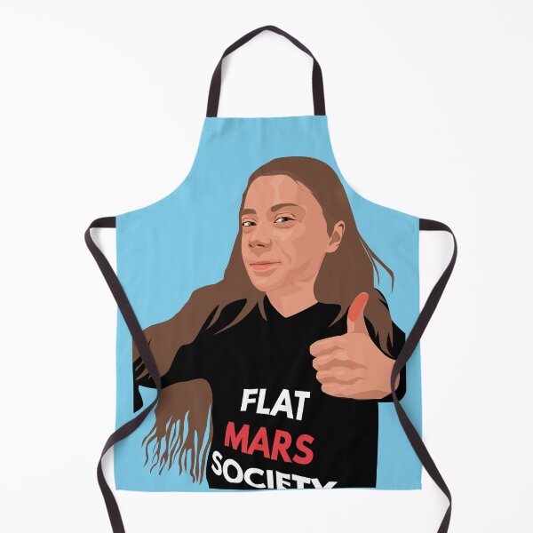 Item preview, Greta Thunberg wearing a "Flat Mars Society" Tshirt for her 18th birthday. designed and sold by enriquepma.