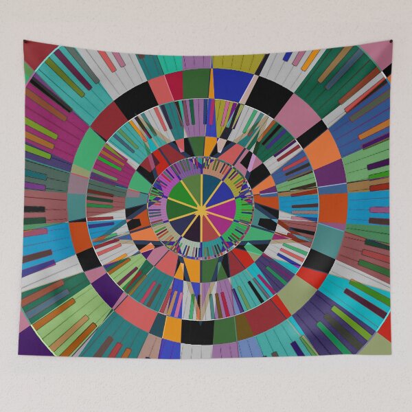 Item preview, Psychedelic Piano Keyboard Geometric designed and sold by Timeforplay.