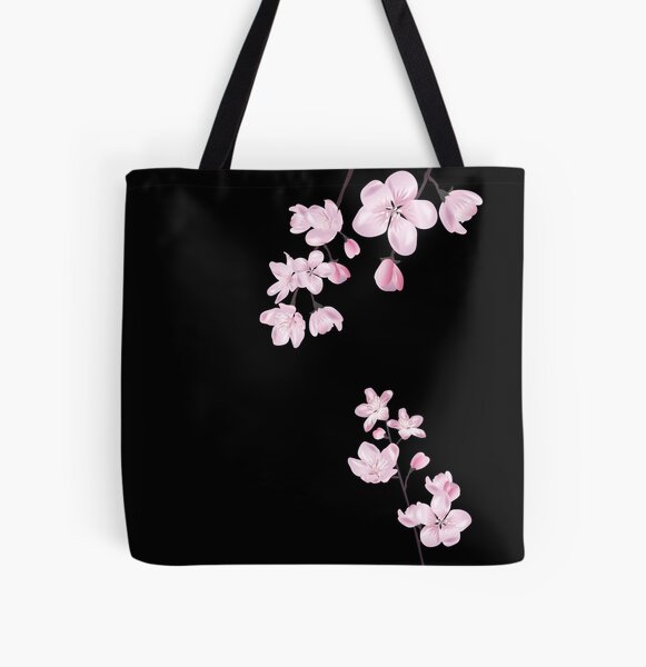 Sakura Cherry Blossom Tote Bag by Catlane 