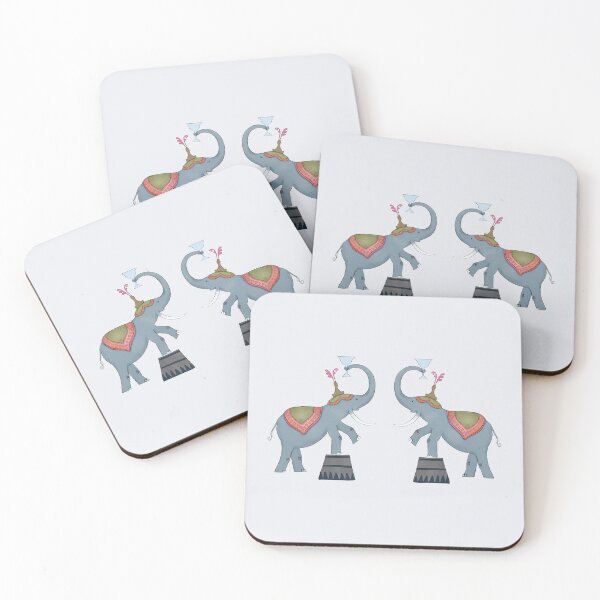 Item preview,  watercolor chinoiserie chic elphent  , chinoiserie chic pattern elephant designed and sold by blackcatgraphic.