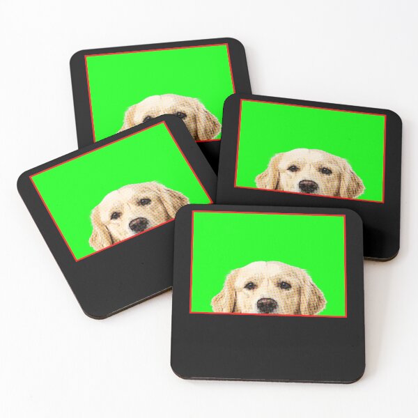 Item preview, cute golden retriever art face artwork gifts designed and sold by alaechamlal.