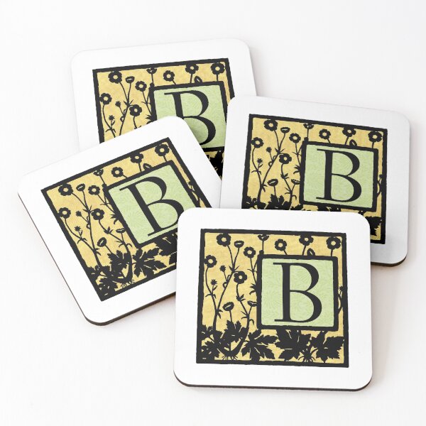 Item preview, Buttercup Monogram B Botanical Silhouette designed and sold by magicwoodwrkshp.