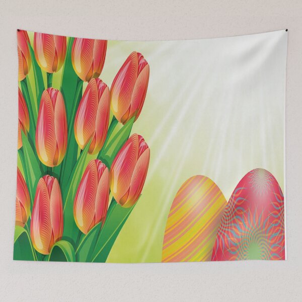 Item preview, easter flowers and eggs designed and sold by customgiftstore.