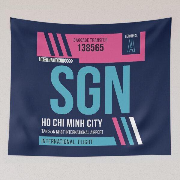 Item preview, Ho Chi Minh City (SGN) Airport Code Baggage Tag designed and sold by SLAG-Creative.