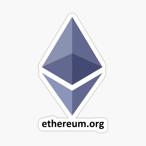 Ethereum Cryptocurrency Sticker Bundle 1 large 1 small