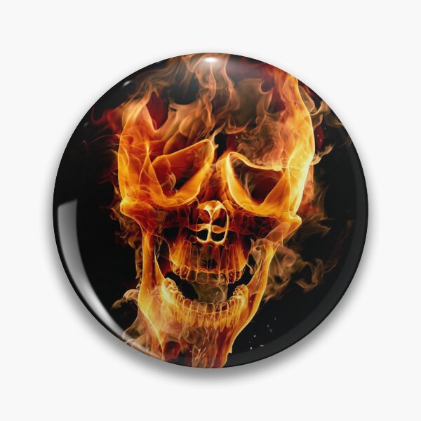 Item preview, Flaming And Smoking Skull designed and sold by TopMerchz.