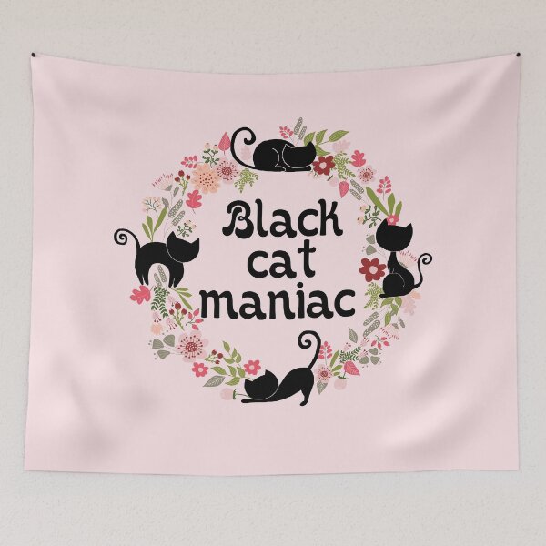 Item preview, Black cat maniac designed and sold by PurrfectCorner.